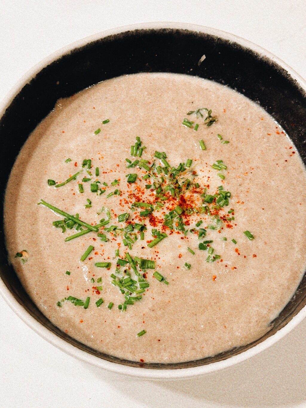 vevety and creamy mushroom soup