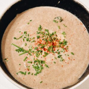 vevety and creamy mushroom soup